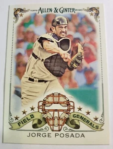 Tarjeta de béisbol 2020 Jorge Posada #FG-13 Topps Allen & Ginter Field Generals MLB - Imagen 1 de 2