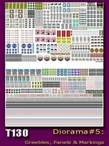 TSDS 130 x Generic Sci-Fi Diorama Decal Set: Greebles, Panels & Markings - Picture 1 of 1