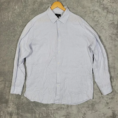 Club Room Luxury Shirt Mens XL Linen Light Blue Button Up Long Sleeve Casual - Image 1 of 4