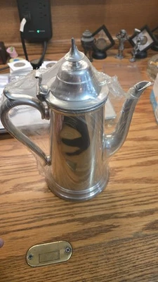 Tetera de peltre inglés Sheffeild Foto 1 de 4