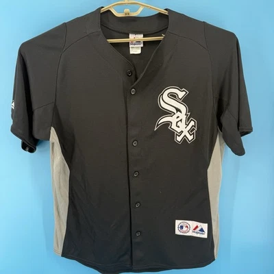 Camiseta deportiva de béisbol de los Chicago White Sox grande negra blanca MLB Paul Konerko 14 Foto 1 de 4