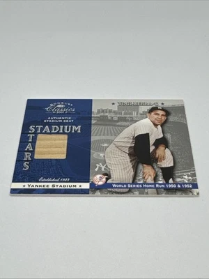 Donruss Classics Stadium Stars Yankees Stadium Seat Relic Yogi Berra SS-20 2001 Foto 1 de 4