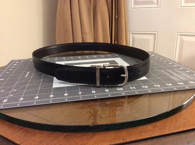 Ремень двусторонний мужской двусторонний из искусственной кожи черный коричневый ремень размер 42 - Изображение 1 из 4