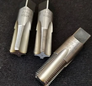 PACK OF 3 ~ REGAL USA 3/8-18 NPSM Pipe Tap HSS +.002" - Picture 1 of 12