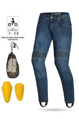 R tech Valencia Uomo Urbano Turismo Moto Jeans CE Approvato Livello AA BLU 34L - Immagine 1 di 4