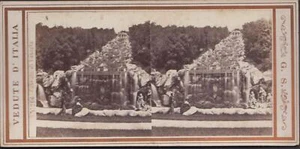 Foto photo stereoscopica cascata Reggia di Caserta ii by Sommer 1890 c.a. - Imagen 1 de 1