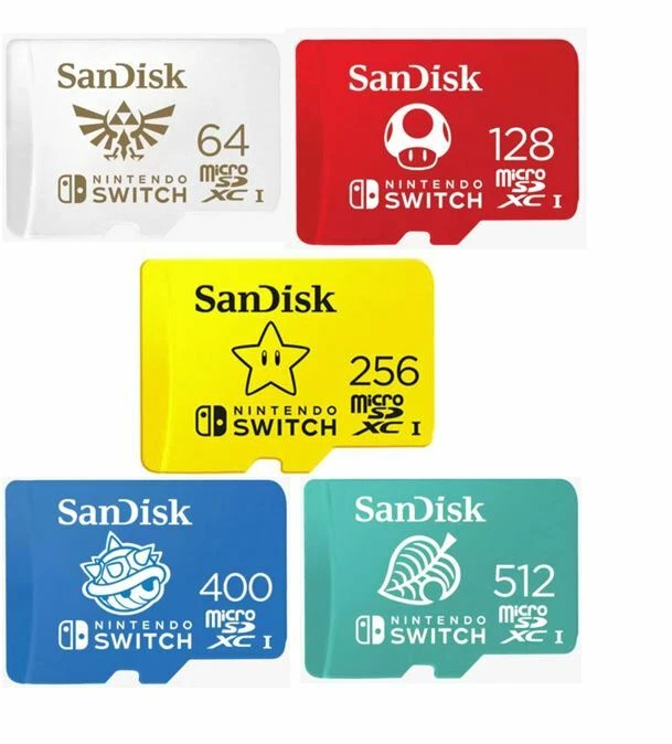 SANDISK NINTENDO SWITCH 64GB 128GB 256GB 512GB Memory Cards MicroSD 100MB/s LOT - Image 1 of 1