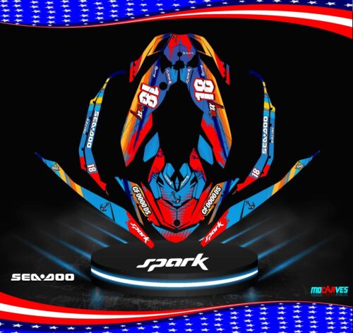 SEA DOO SPARK Trixx 2 Up + 3up Graphics Kit Decals  Spark Stickers Jet Ski 