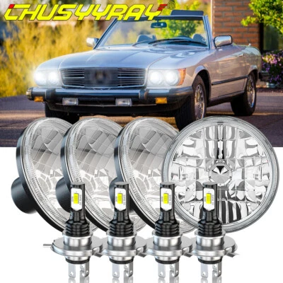 Faros LED altos/bajos para Mercedes-Benz 380SL 450SL 560SL 4 piezas 5 3/4" 5,75 pulgadas Foto 1 de 4