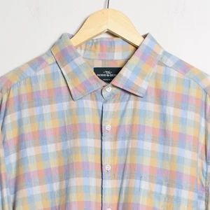 Rodd & Gunn Mens 3XL Checker Button Down Shirt Brushed Cotton Sports Fit Italian - Picture 1 of 8