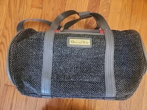 Vintage Oscar de la Renta Luggage Carry On Bag. Grey/tweed Good Condition - Picture 1 of 11