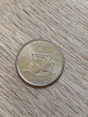 US Quarter Dollar 2002 P Tennessee Silver Mint Coin Washington Liberty Reverse - Image 1 of 3