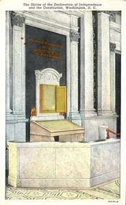 Postal de la Declaración de Independencia de la Constitución del Congreso de la Biblioteca de Washington DC - Imagen 1 de 2