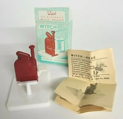 Enroscador Automático De Agujas De Coser De Colección Witch E Instrucciones *Completo* Con Alemania • 9.15€