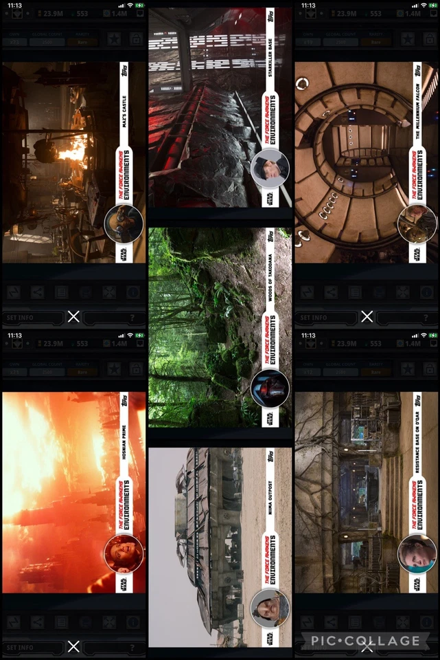 Topps Star Wars Digital Card Trader 7 Card TFA Environments Insert Set - Image 1 of 1