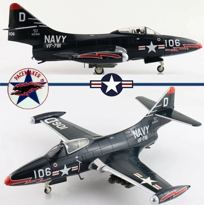Hobby Master 1/48 HA7210B F9F-5 Panther, USN VF-781 Pacemakers, "MIG-15s Killer" - Image 1 of 4