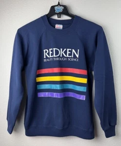 Vintage Large REDKEN Beauty Hair Care Blue Pullover Sweater Women’s - Picture 1 of 4