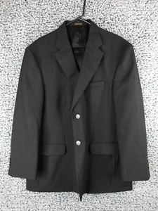 Stafford Men's 44S Black 2-Button Blazer Wool Blend Sport Coat Jacket Classic F - Picture 1 of 17