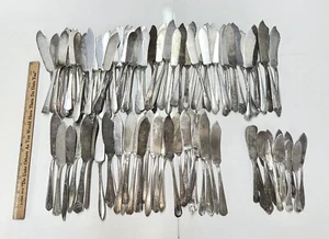 Lot of 100 Silverplate BUTTER SPREADERS Knives Craft Large Master Silver VTG - Picture 1 of 5
