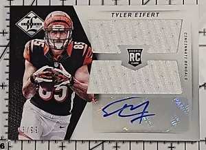 TYLER EIFERT 2013 Panini Limited Rookie Dual Jersey RC Auto 3/99 - Picture 1 of 2