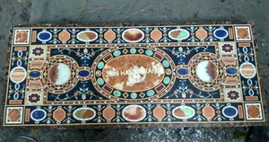 5'x2.5' Table Marble Inlay Top antique coffee dining pietra Dura Home Decor - Picture 1 of 3