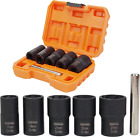 Luckyway 6-Piece Twist Socket Set Lug Nut Remover Extractor Tool Metric Bolt And