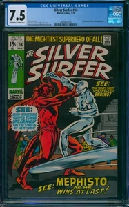 Silver Surfer #16 (1970) 🌟 CGC 7.5 🌟 Mephisto & Nick Fury App! Marvel Comic - Bild 1 von 2