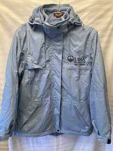 DRIZA-BONE Women Ski Jacket Coat Size 14 Full Zip Fleece Hooded Blue *EMBLEM* - Picture 1 of 6