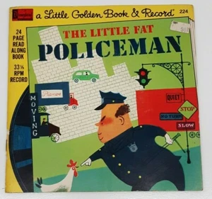 Vintage 1976 Little Golden Book And Record The Little Fat Policeman Disneyland - Bild 1 von 11