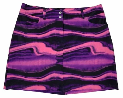 Skort de golf Slazenger estampado de mármol neón para mujer talla 6 púrpura rosa negro  Foto 1 de 4