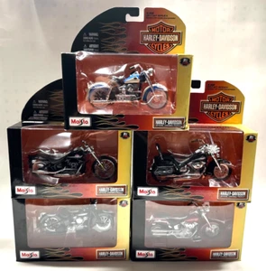Maisto 1:18 Scale 5 piece Harley-Davidson Motorcycle Set New Boxed Diecast Car - Bild 1 von 6