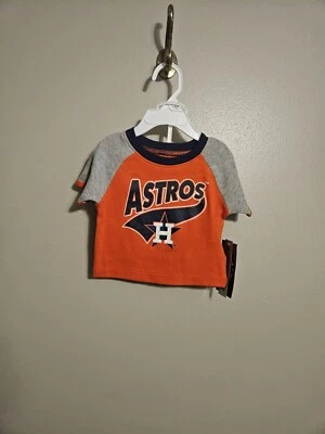Genunie Merchandise MLB Houston Astros Baseball Baby 2 Pc Set Size 6/9 Months - Image 1 of 4