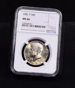 1981-P Kennedy Half Dollar - NGC MS66 (#54078-L) - Picture 1 of 8