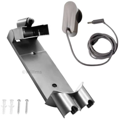 DURASPARES Estación de base de carga Dyson V8 V7 soporte de montaje en pared y enchufe de cable cargador