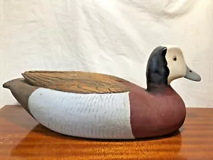 Esca anatra vintage rara anatra fischietto faccia bianca firmata legno intagliato Africa - Foto 1 di 10