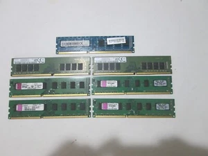 LOT (7) Multi Brand Desktop Memory RAM (UNTESTED). VINTAGE. - Picture 1 of 18