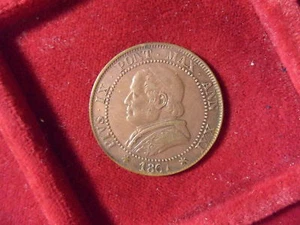 STATO PONTIFICIO PIO IX SOLDO 1867 ANNO XXI DATA GRANDE PAPAL STATE - Picture 1 of 1