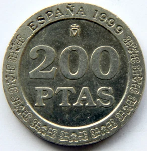 ESPAÑA JUAN CARLOS I 200 PESETAS 1999 ""200" KM-992 (ROLLO COMO NUEVO) - Imagen 1 de 2
