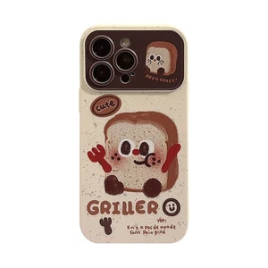 For iPhone 15 14 13 12 11 Pro Max Soft Cute Phone Case Cooking Small Toast Cover - Picture 1 of 7