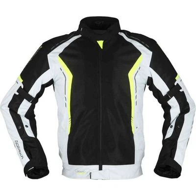 Modeka Khao Air Textiljacke schwarz/hellgrau/gelb Sommer wasserdicht - Bild 1 von 2