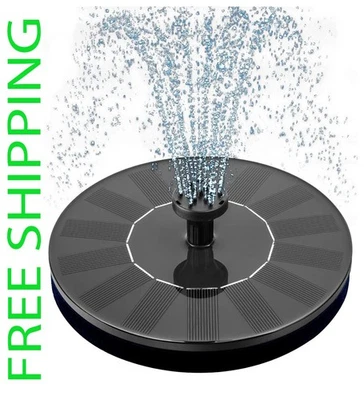 Floating Solar Fountain Pump 1W 6-Nozzle for Bird Bath Garden Pond Pool Outdoor - Image 1 of 4