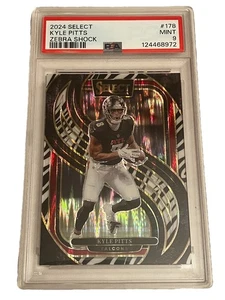 2024 Select Kyle Pitts Zebra Shock Prizm Premier Level PSA 9 No. 178 Short Print - Picture 1 of 3