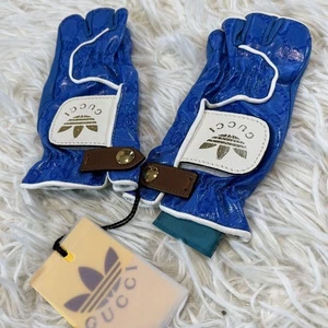 Gucci Adidas Handschuhe GG Muster Blau M - Bild 1 von 11