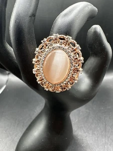Ovaler Strass Stretch Ring - Bild 1 von 4