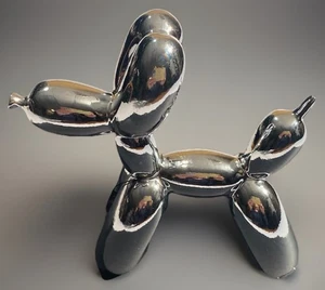 Chrome GP Edition Balloon Dog After Koons NYC Contemporary Art Museum Statue - Picture 1 of 7