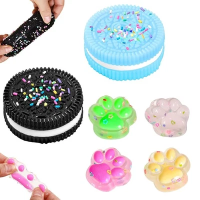 2 Stück Biscuit Stress Relief Toy 4 x Squishy Spielzeug Katzenpfoten - Bild 1 von 4