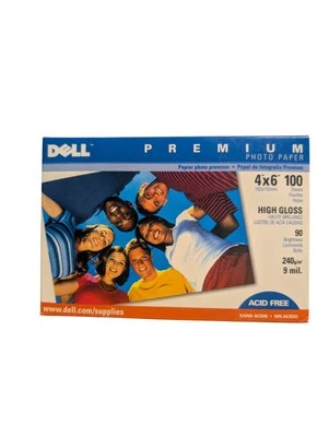 Dell premium photo paper 4 x 6 high gloss acid free 100 sheets  - Image 1 of 4