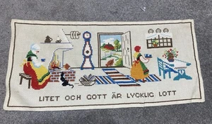 Vintage Traditional Swedish Tapestry Handmade - Picture 1 of 7