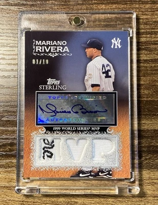 MARIANO RIVERA #/10 - 2009 Topps Sterling MAJESTUOSO PARCHE RELIQUIA AUTOMÁTICO #3SCA-78 NYY Foto 1 de 3
