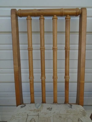 Conjunto de 6 Cadeiras de Jantar Fuso de Bambu Falso Regency SEIS Índias Ocidentais Colonial Britânica - Imagem 1 de 4